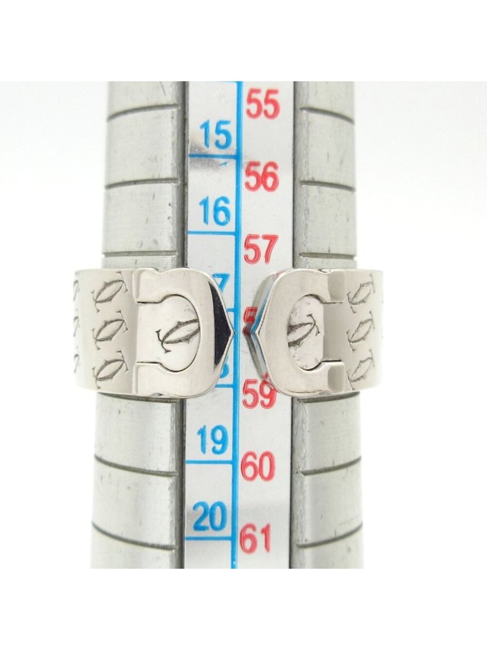 Cartier Ring 58 2C 18k White Gold Christmas Limited - Picture 8 of 11